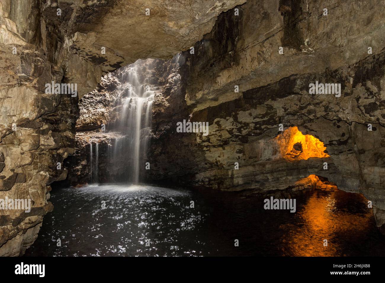 Smoo Cave, Durness, Northwest Highlands, Scotland, United Kingdom, Europe Stock Photo