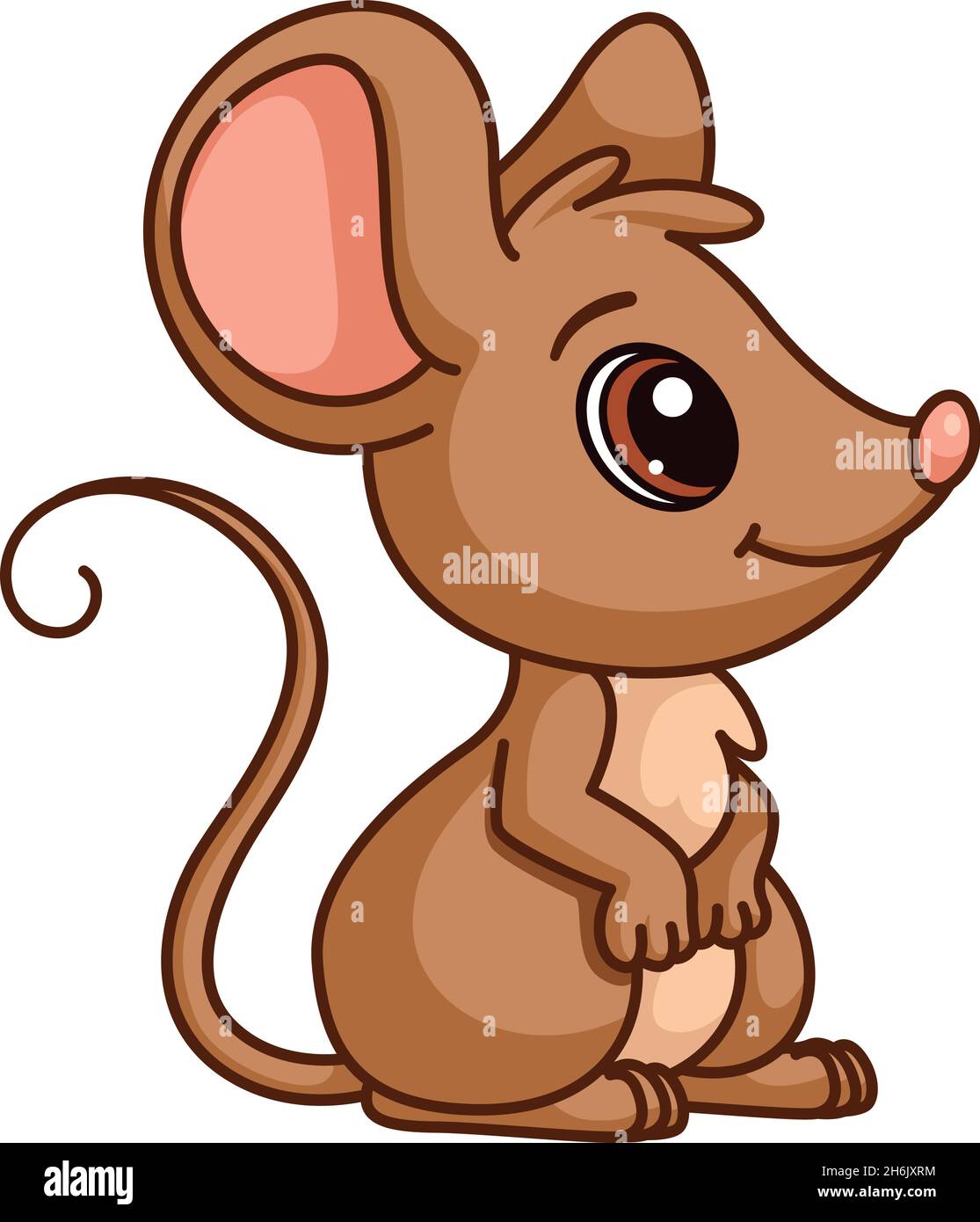 Cute mouse. Cartoon rat character. Smiling animal Stock Vector Image & Art  - Alamy