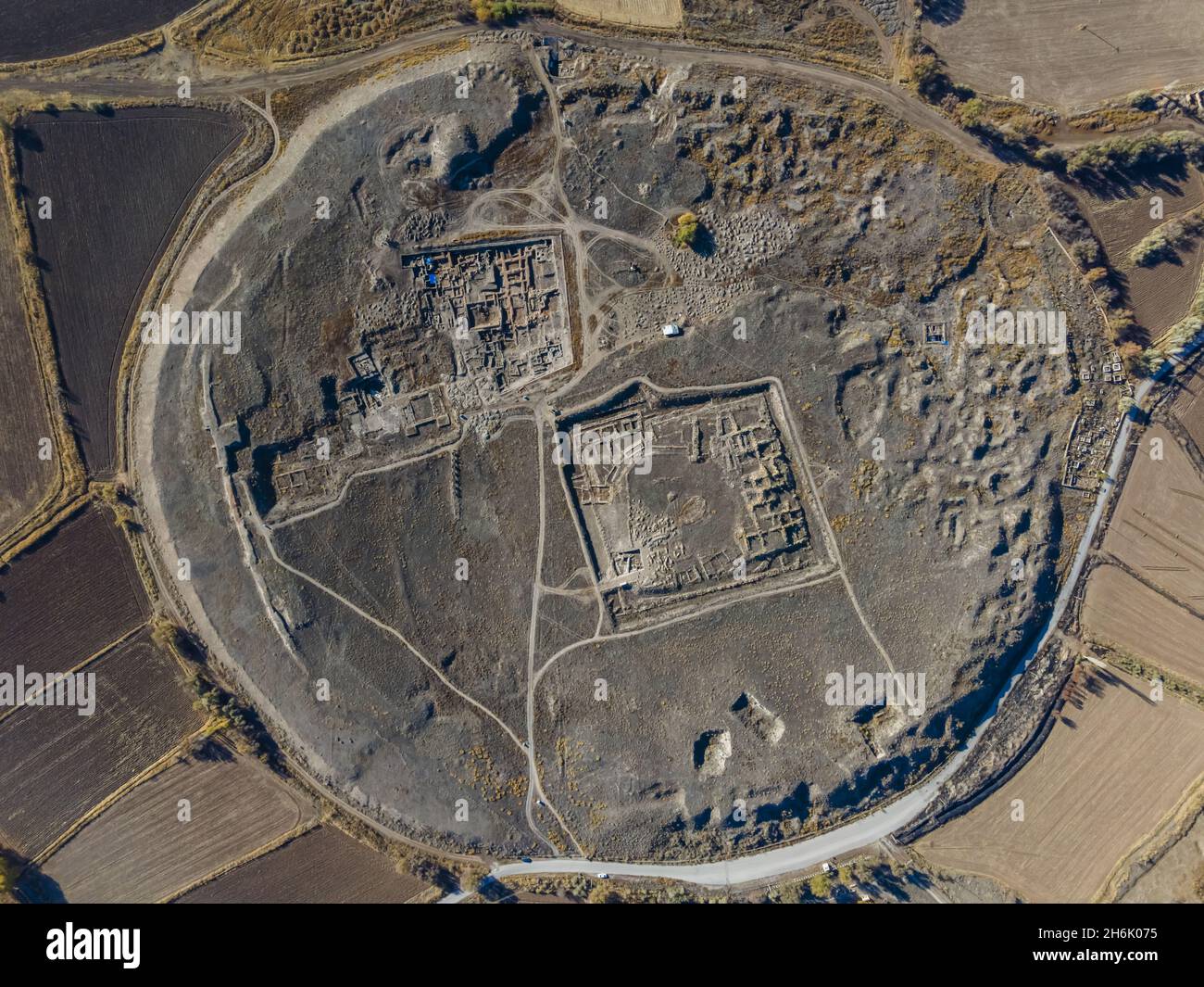 Kultepe ancient city ruins. Assyrian Trade Center in Karum-Kanis in Kayseri city Turkey. Stock Photo