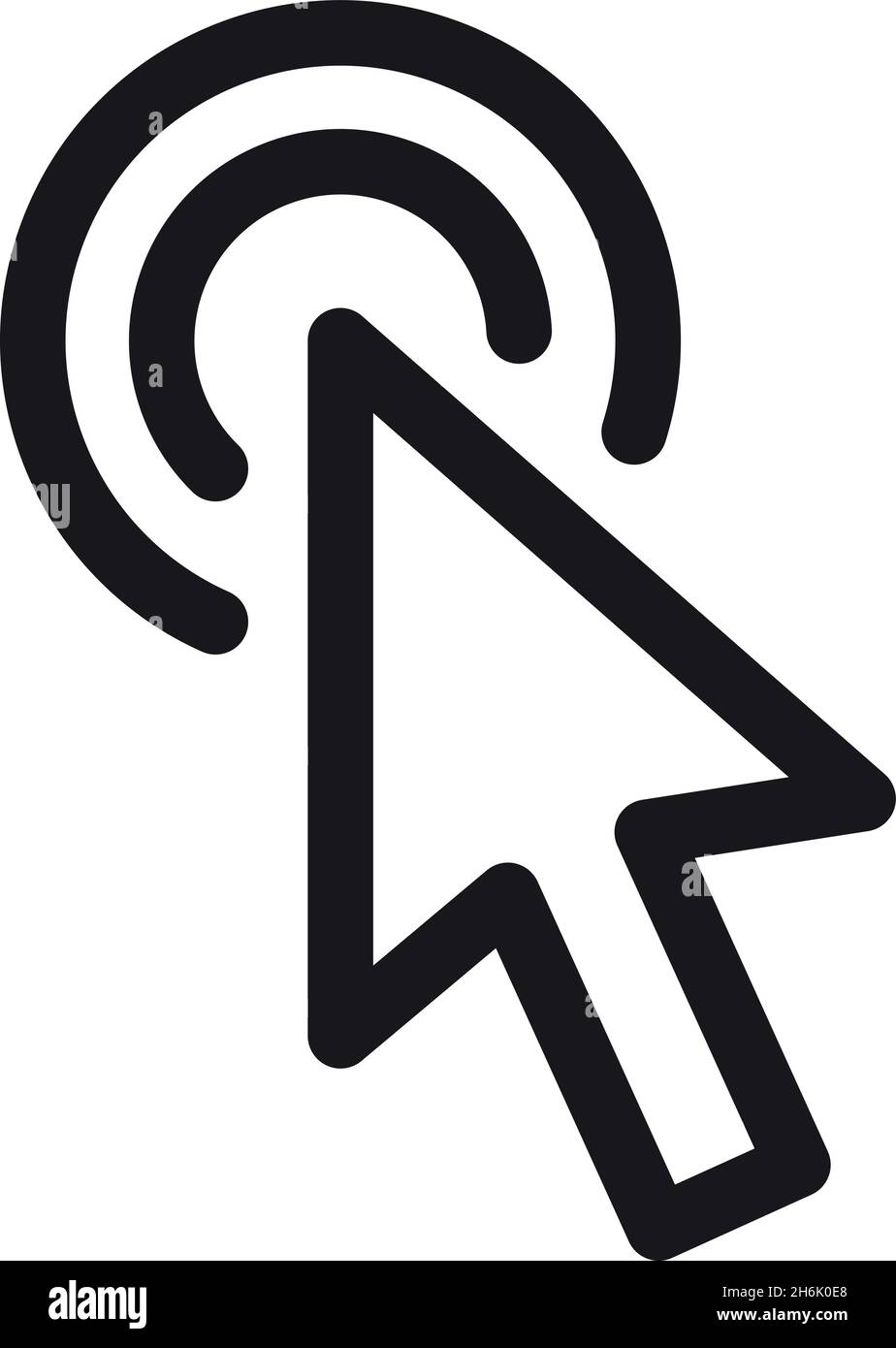 Clicking action icon Stock Vector Images - Alamy