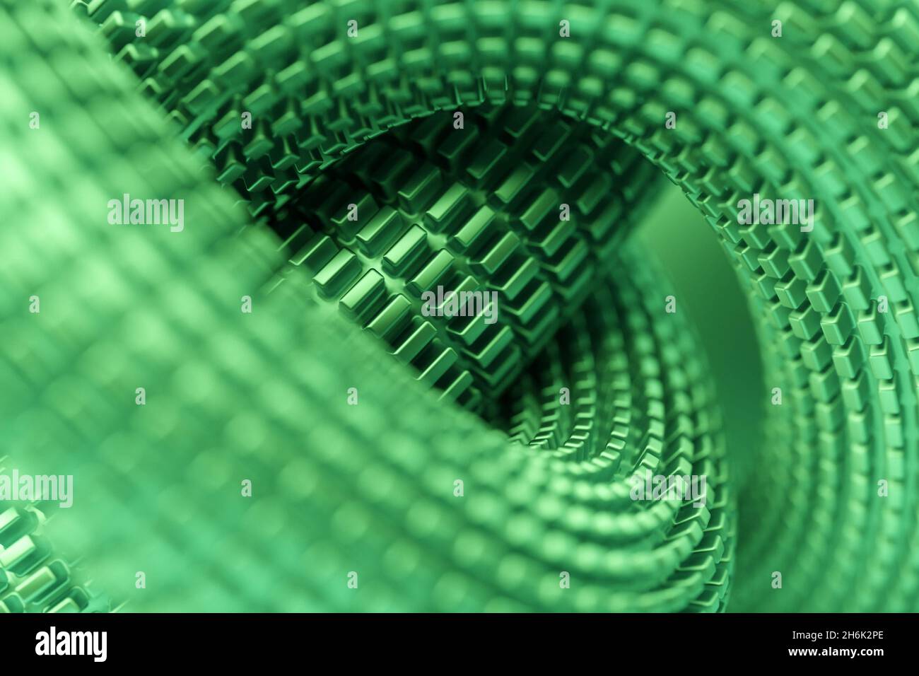 3d illusion green isometric abstract shapes colorful shapes intertwined ...