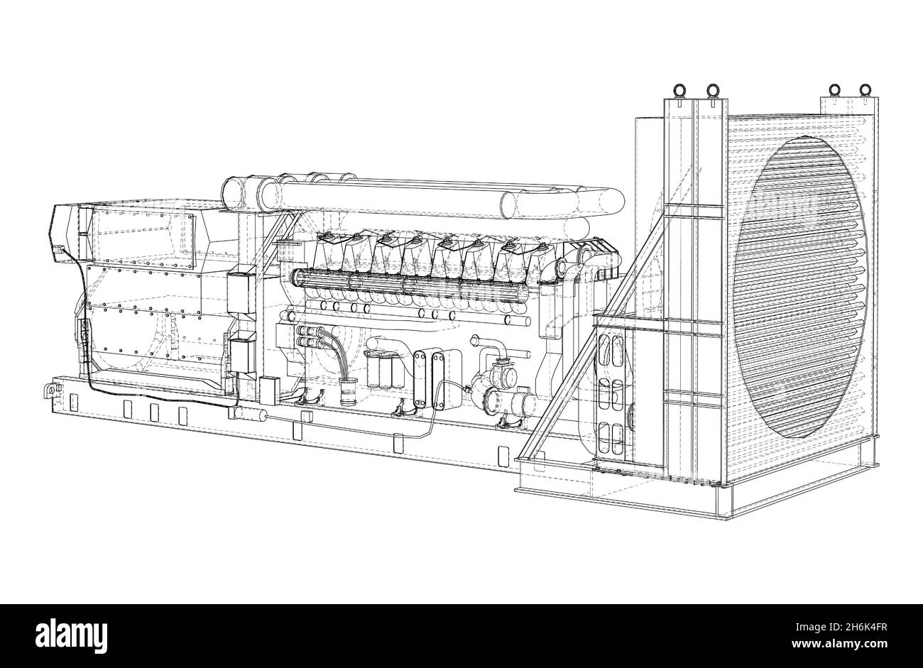 Large industrial diesel generator Stock Photo Alamy