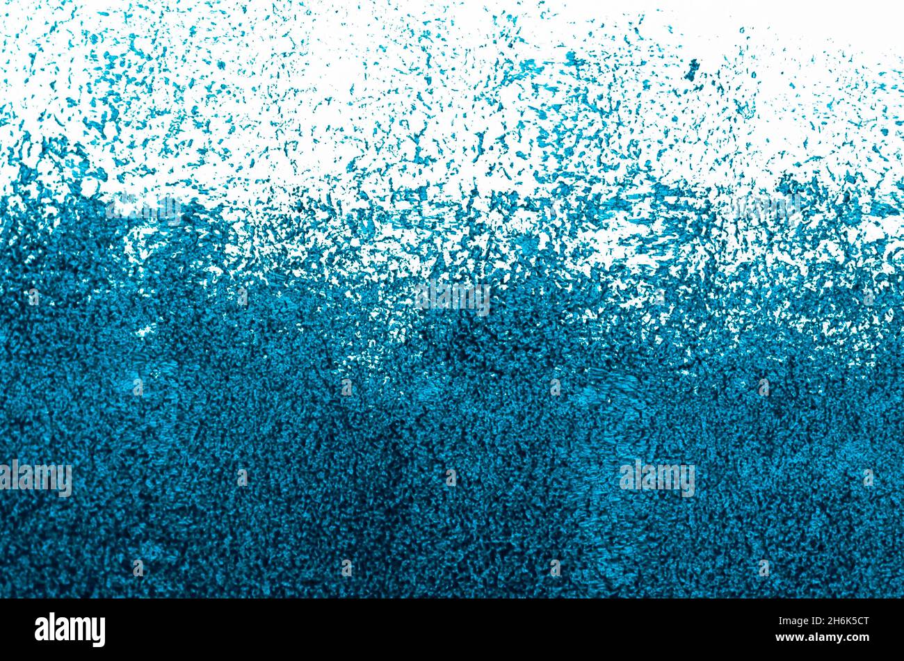 Uneven dark blue plaster applied to the wall surface. Artistic Rough Texture Of A Stylized Banner With Space For Text Stock Photo
