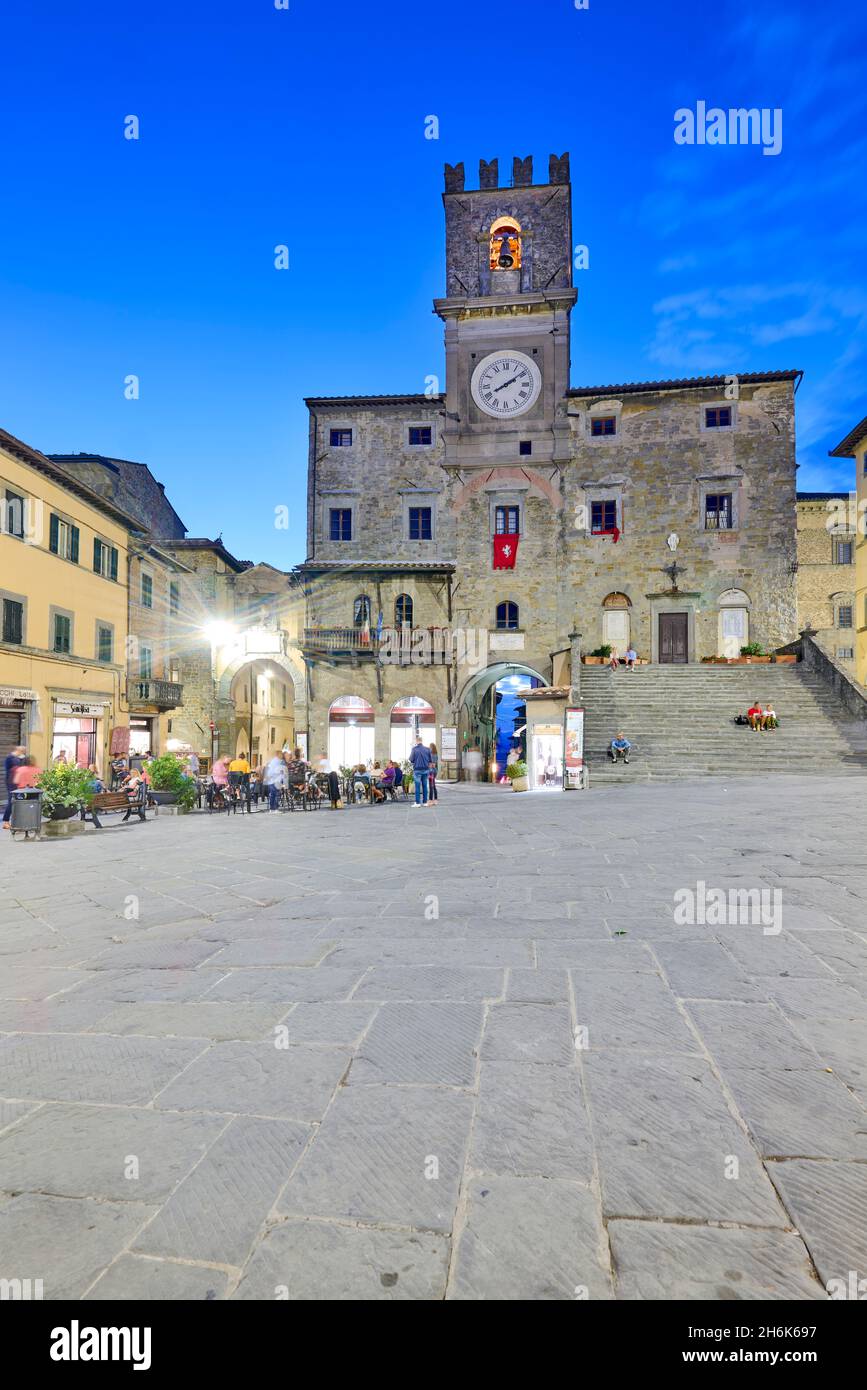 Cortona Arezzo Tuscany Italy. Palazzo del Popolo in Piazza della