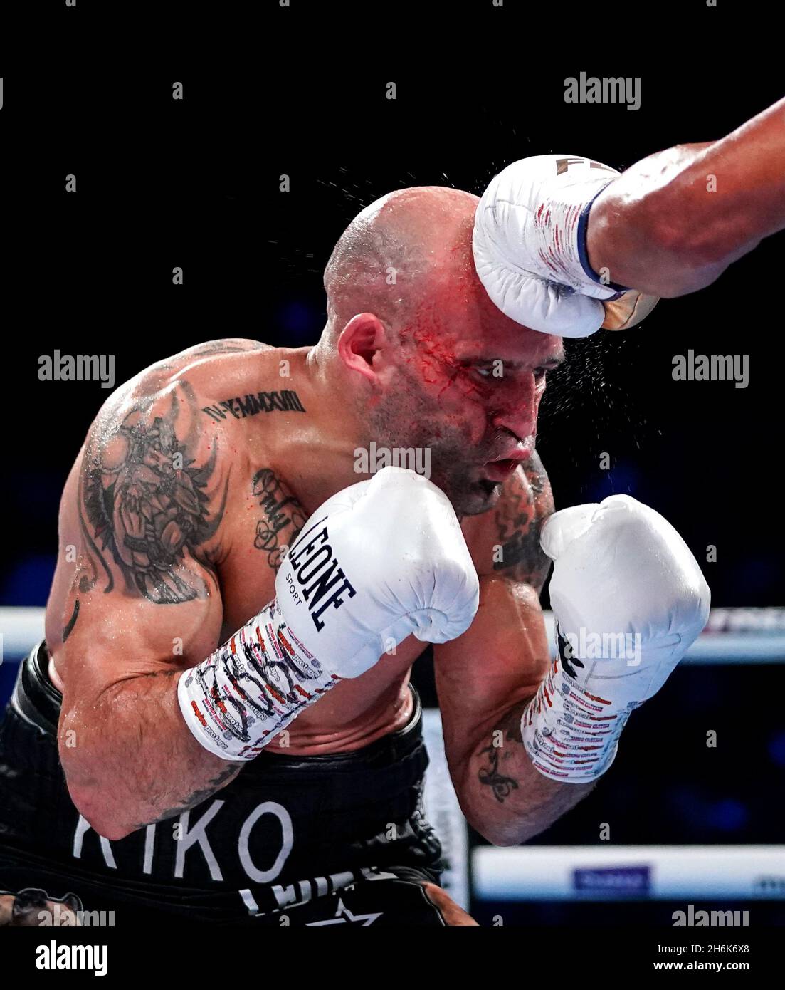 Kiko Martinez in the International Boxing Federation World Feather Title bout against Kid Galahad at Sheffield Arena. Picture date: Saturday November 13, 2021. Stock Photo