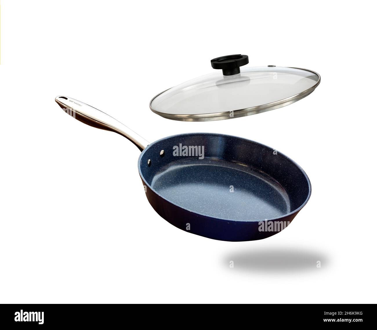 Very Small Frying Pan with Non-stick Surface, Isolated on a White