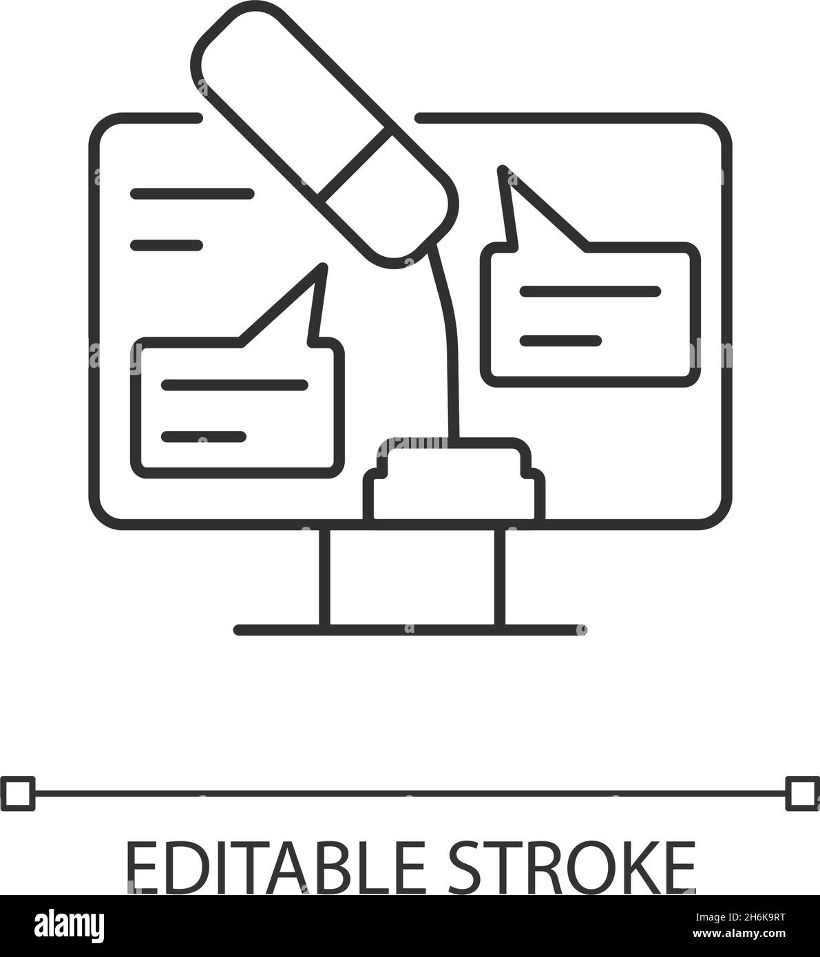 Digital oratory linear icon Stock Vector Image & Art - Alamy