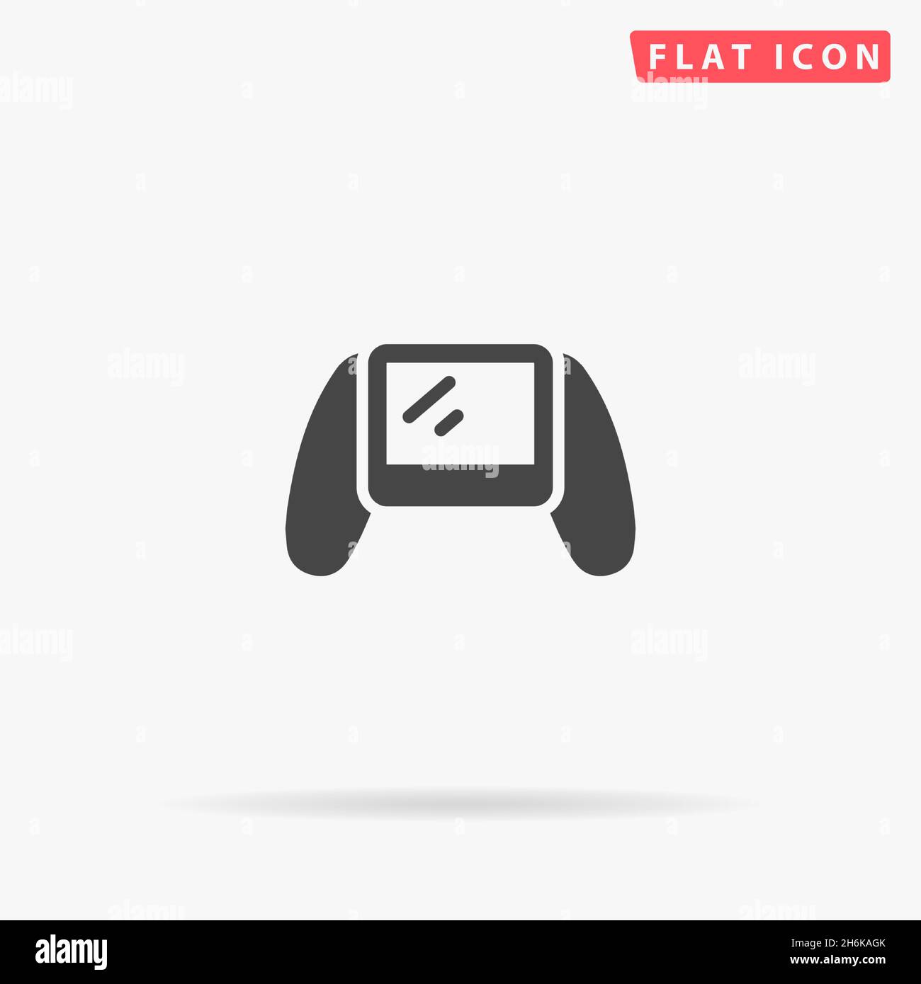 Pocket Player, Handheld Game Console flat vector icon. Hand drawn style design illustrations. Stock Vector