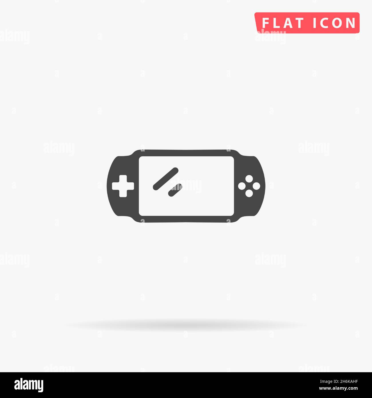 Portable Game flat vector icon. Hand drawn style design illustrations. Stock Vector