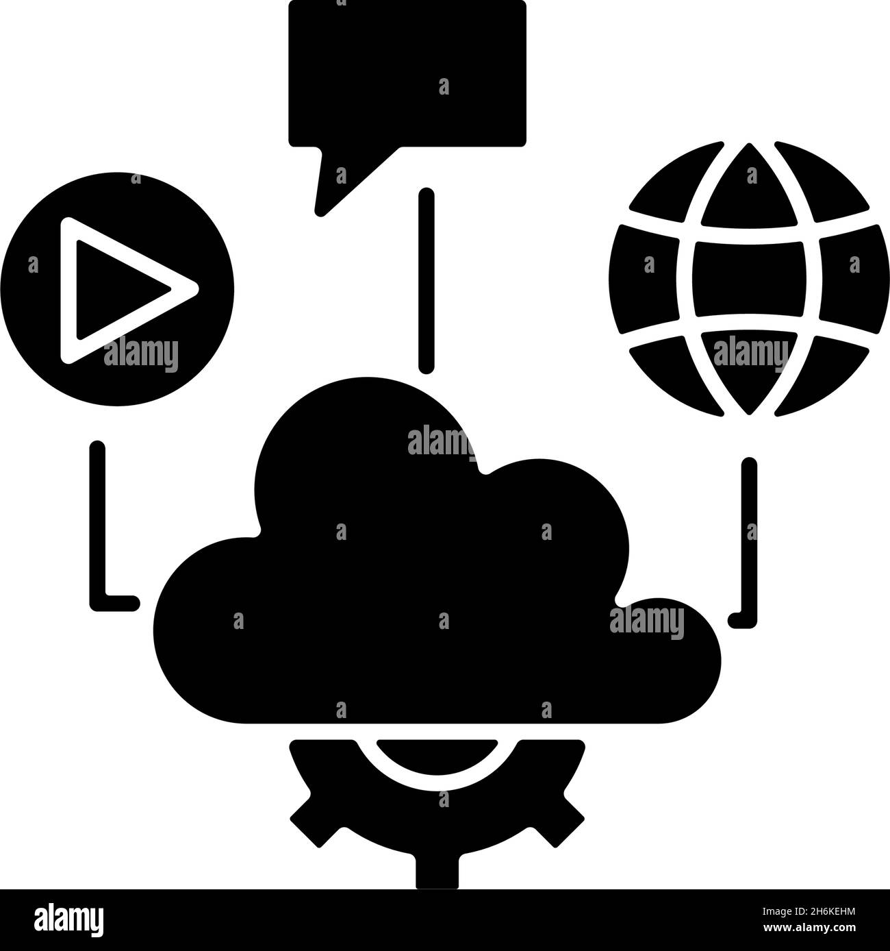 Cloud computing clipart Black and White Stock Photos & Images - Alamy