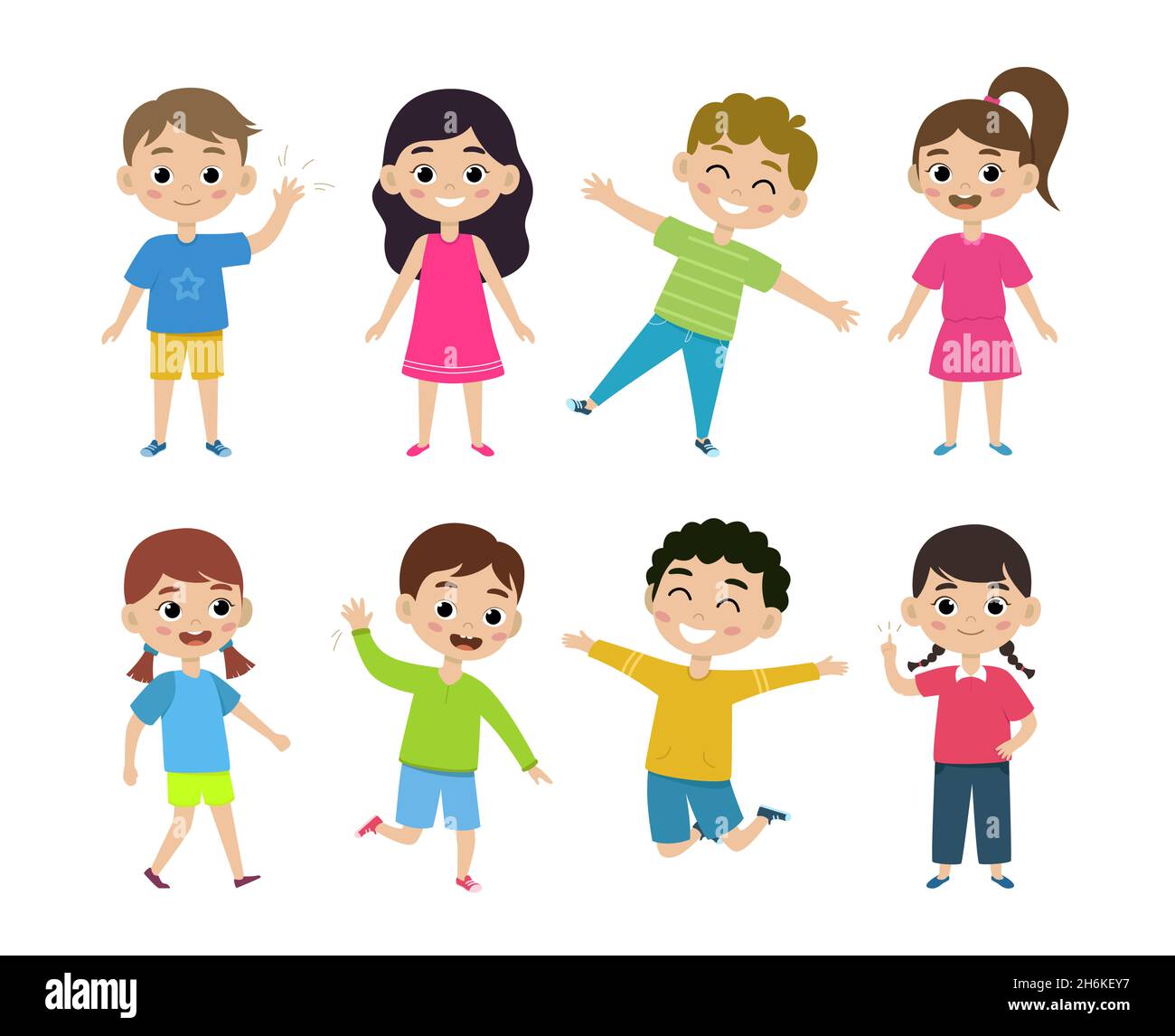 Diverse children set. Cute and funny kids Stock Vector Image & Art - Alamy