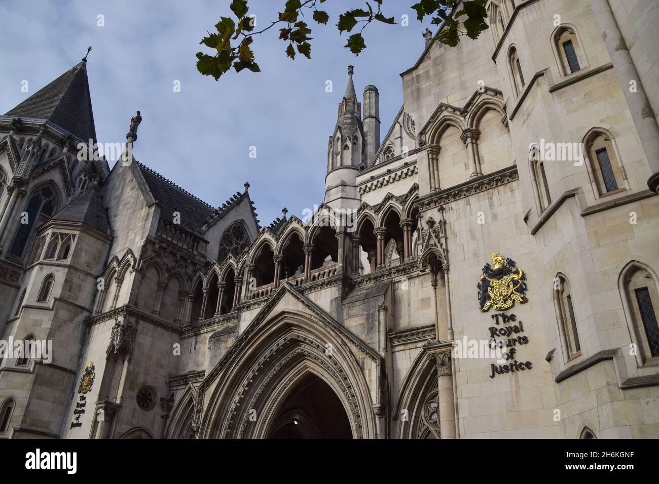 Royal Courts of Justice exterior, London, UK 16 November 2021. Stock Photo