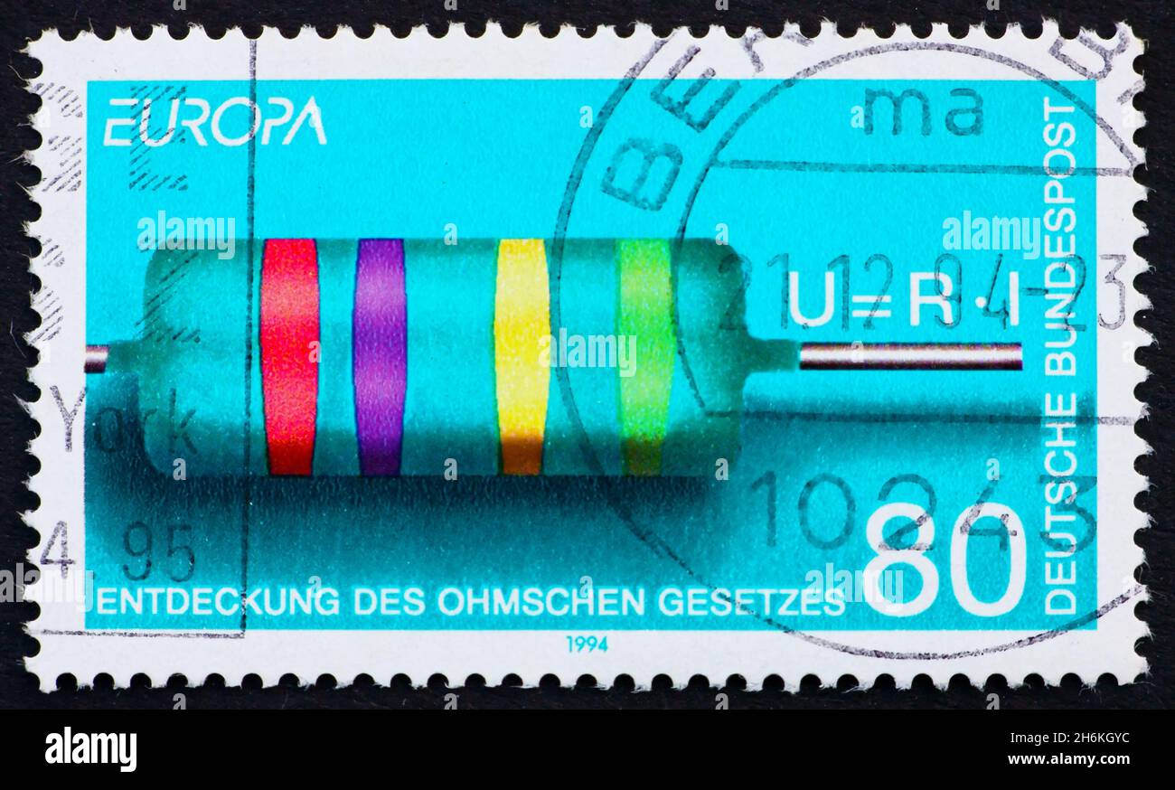 GERMANY CIRCA 1994 a stamp printed in the Germany shows Discovery of