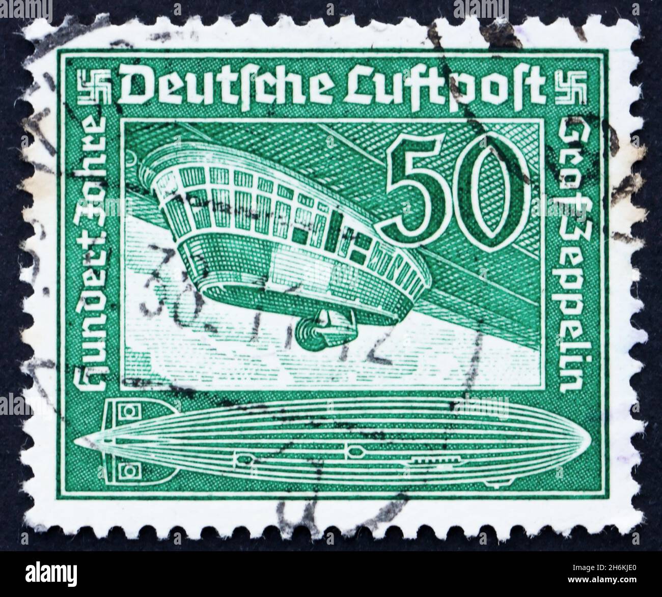 GERMANY CIRCA 1936 a stamp printed in the Germany shows Airship
