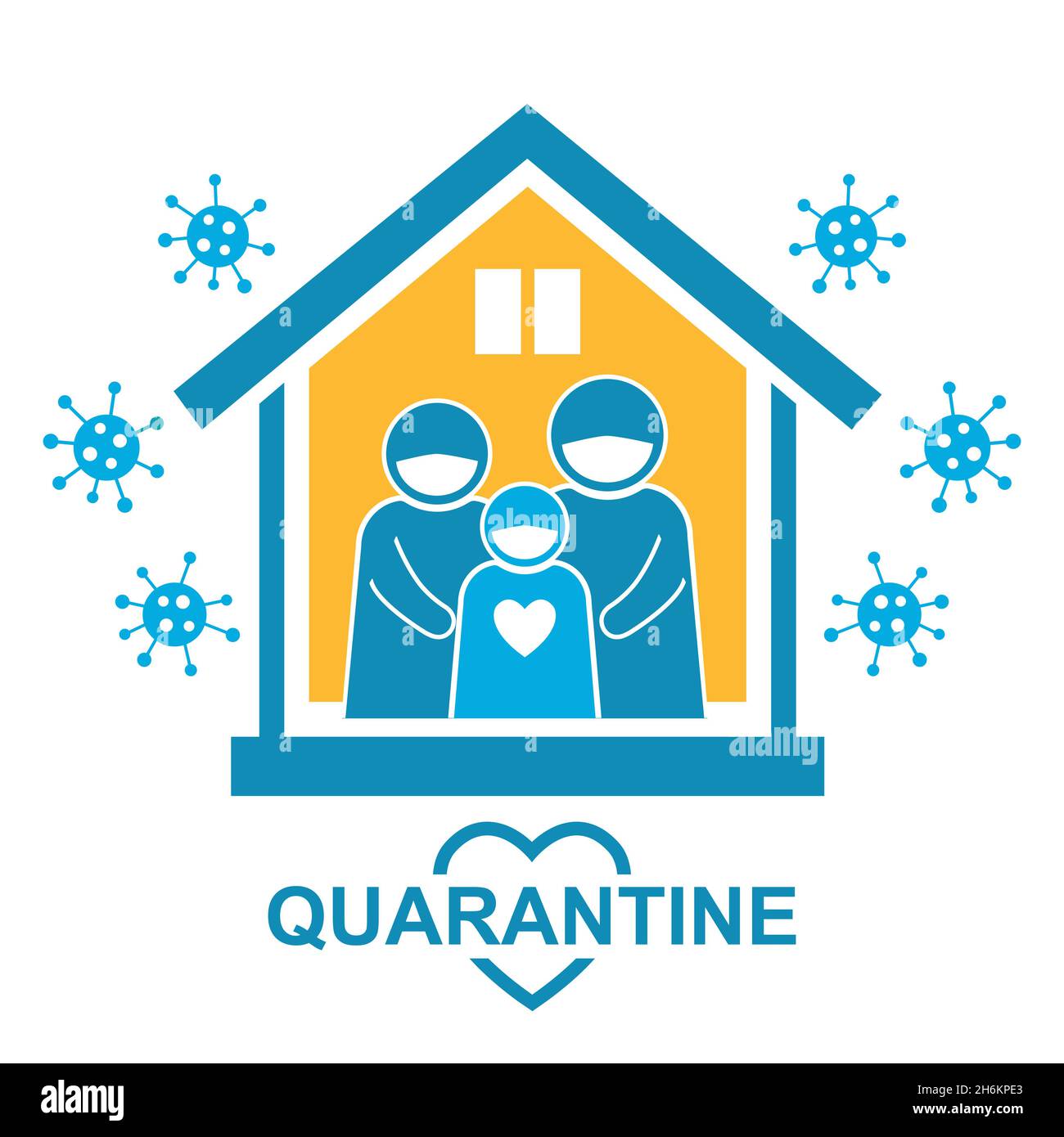 Coronavirus quarantine self isolation, stay at home, social distancing ...