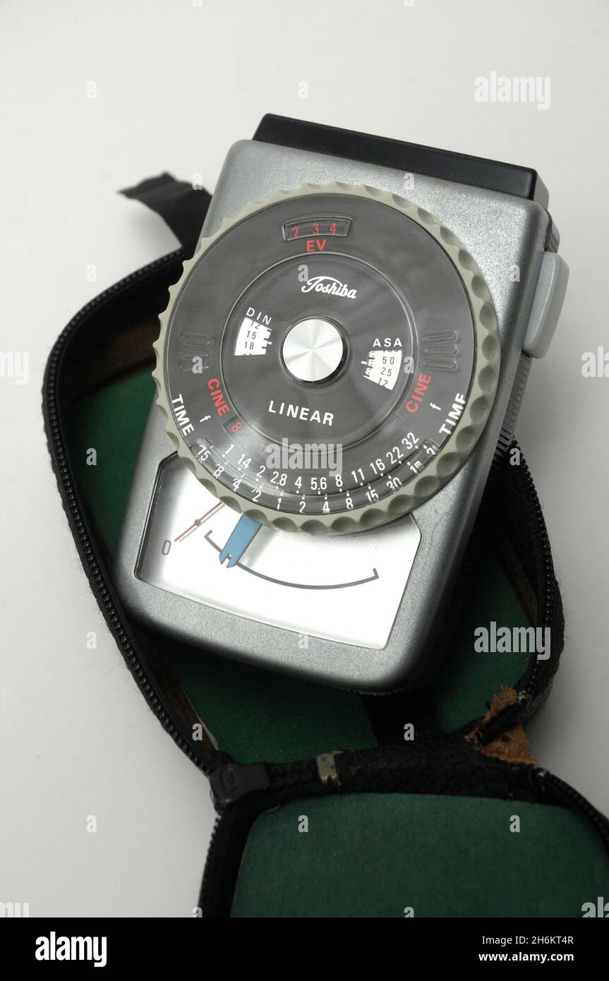 Toshiba vintage lightmeter photographer tool Stock Photo