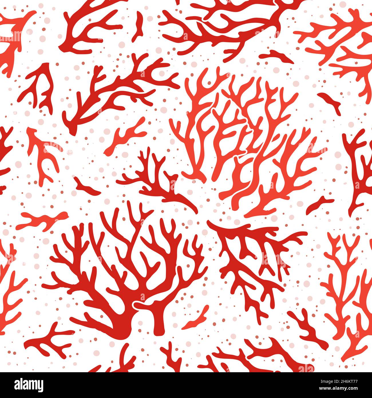 Coral pattern. Ocean sea reef corals, aquarium marine life design