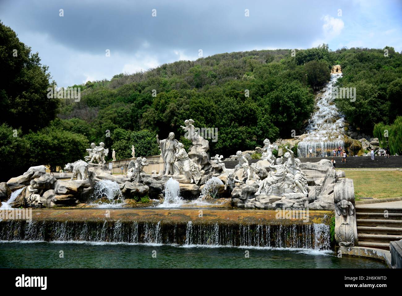 The Royal Palace of Caserta,constructed by the House of Bourbon-Two Sicilies as their main residence as kings of Naples Stock Photo