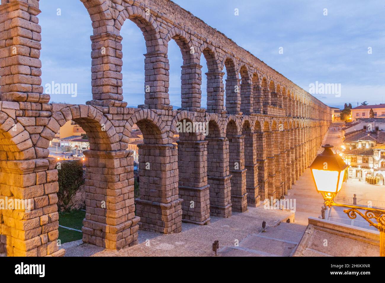 View of the Roman Aqueduct in Segovia, Spain Stock Photo - Alamy