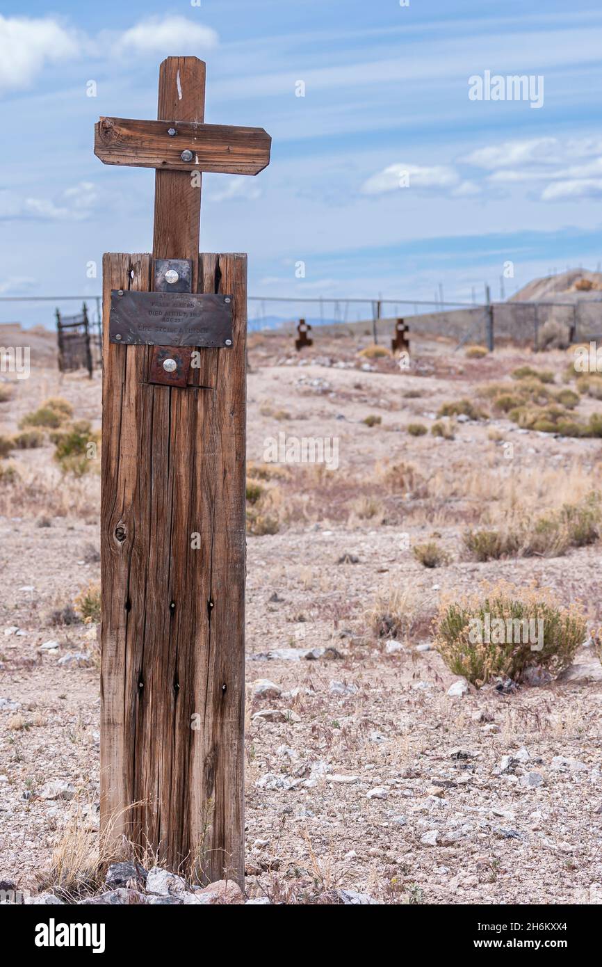 Tonopah, Nevada, US - May 16, 2011: Historic Cemetery
