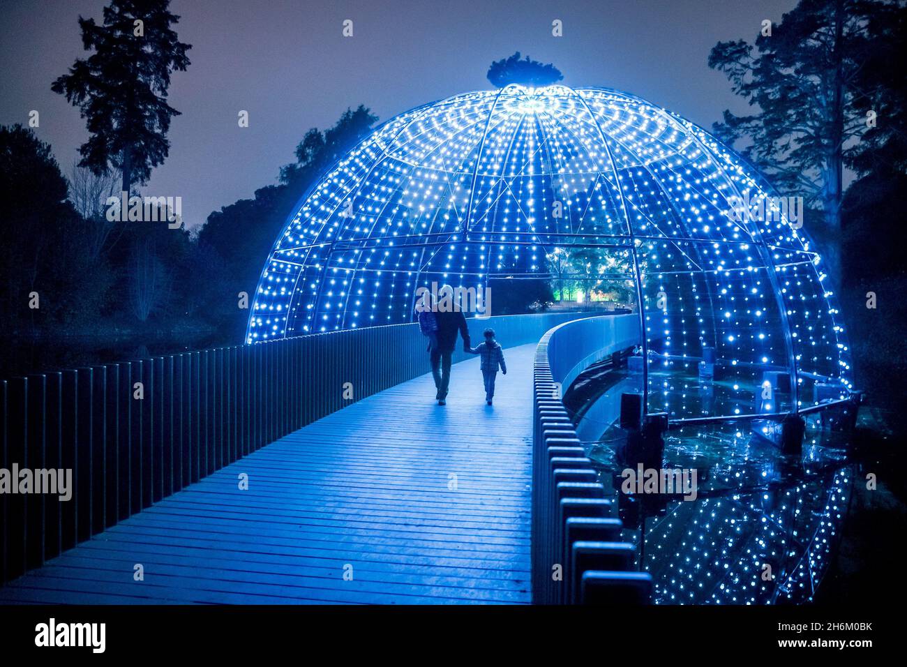 London, UK. 16th Nov 2021. Christmas at Kew winter lights trail. Now in