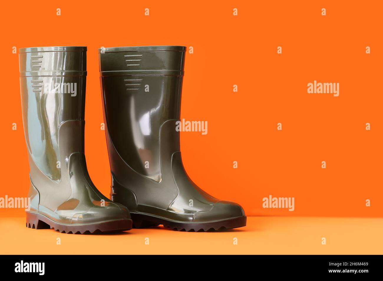 Orange gumboots discount