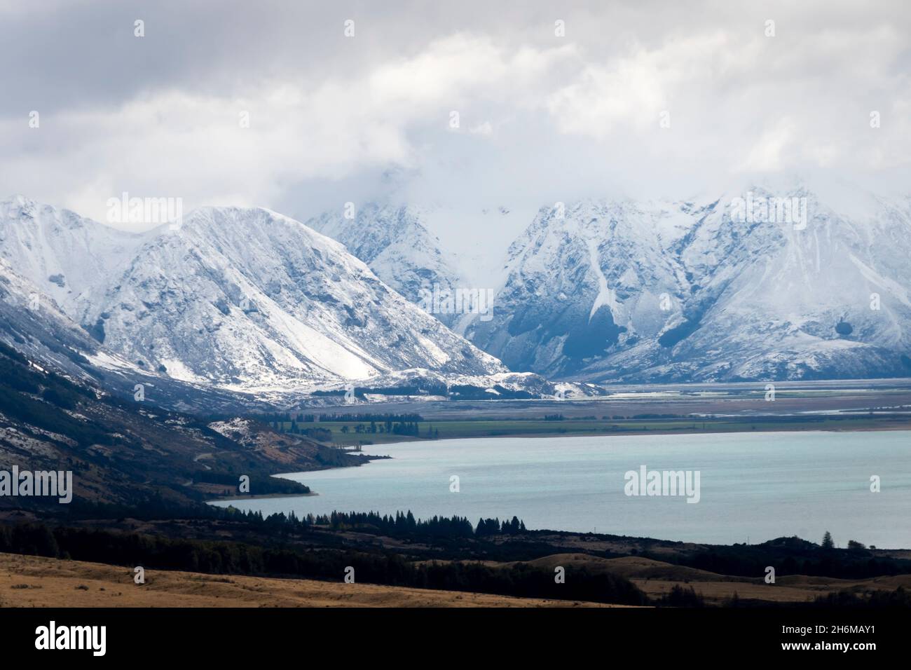 Lake Ohau, MacKenzie, South Canterbury, South Island, New Zealand Stock ...