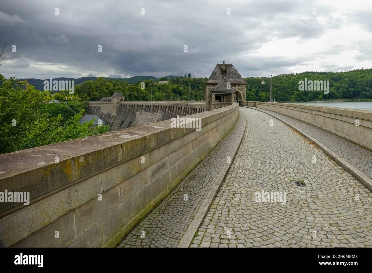 Scenery around the Edersee Dam in Hesse, Germany Stock Photo