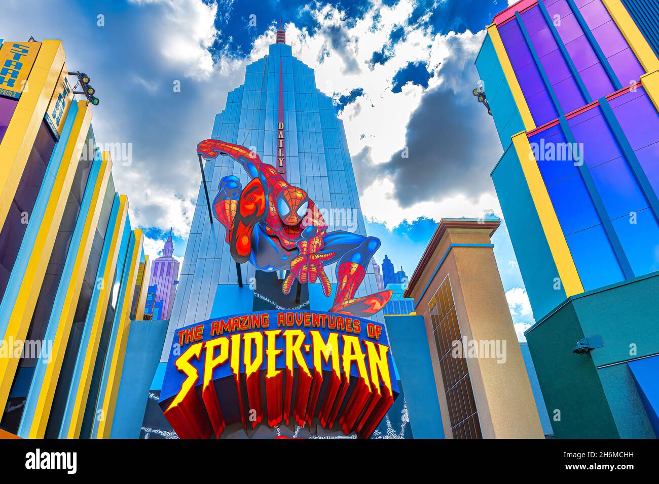 Orlando, Florida USA November 03 2021. The Amazing Adventures of Spider-Man Stock Photo