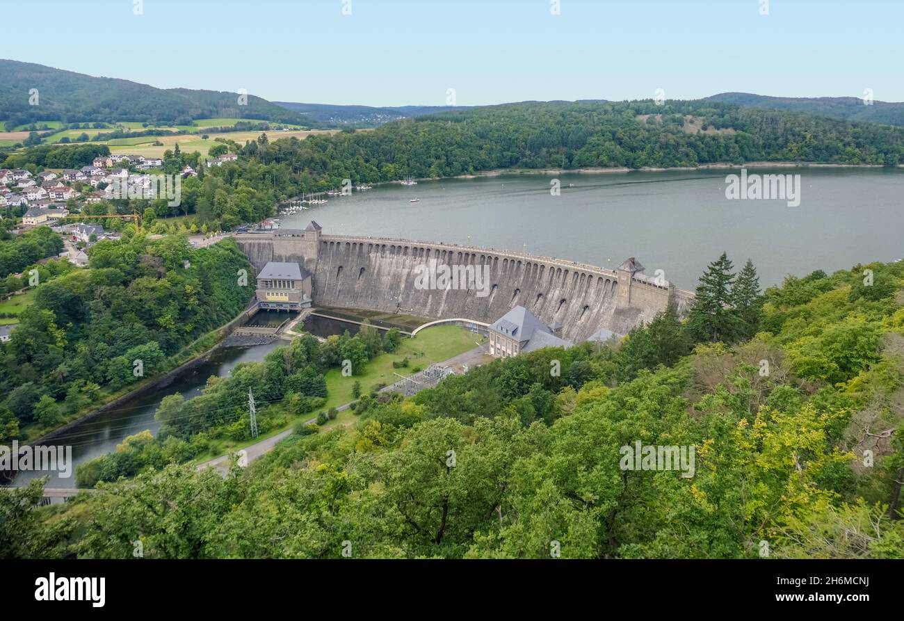 Scenery around the Edersee Dam in Hesse, Germany Stock Photo