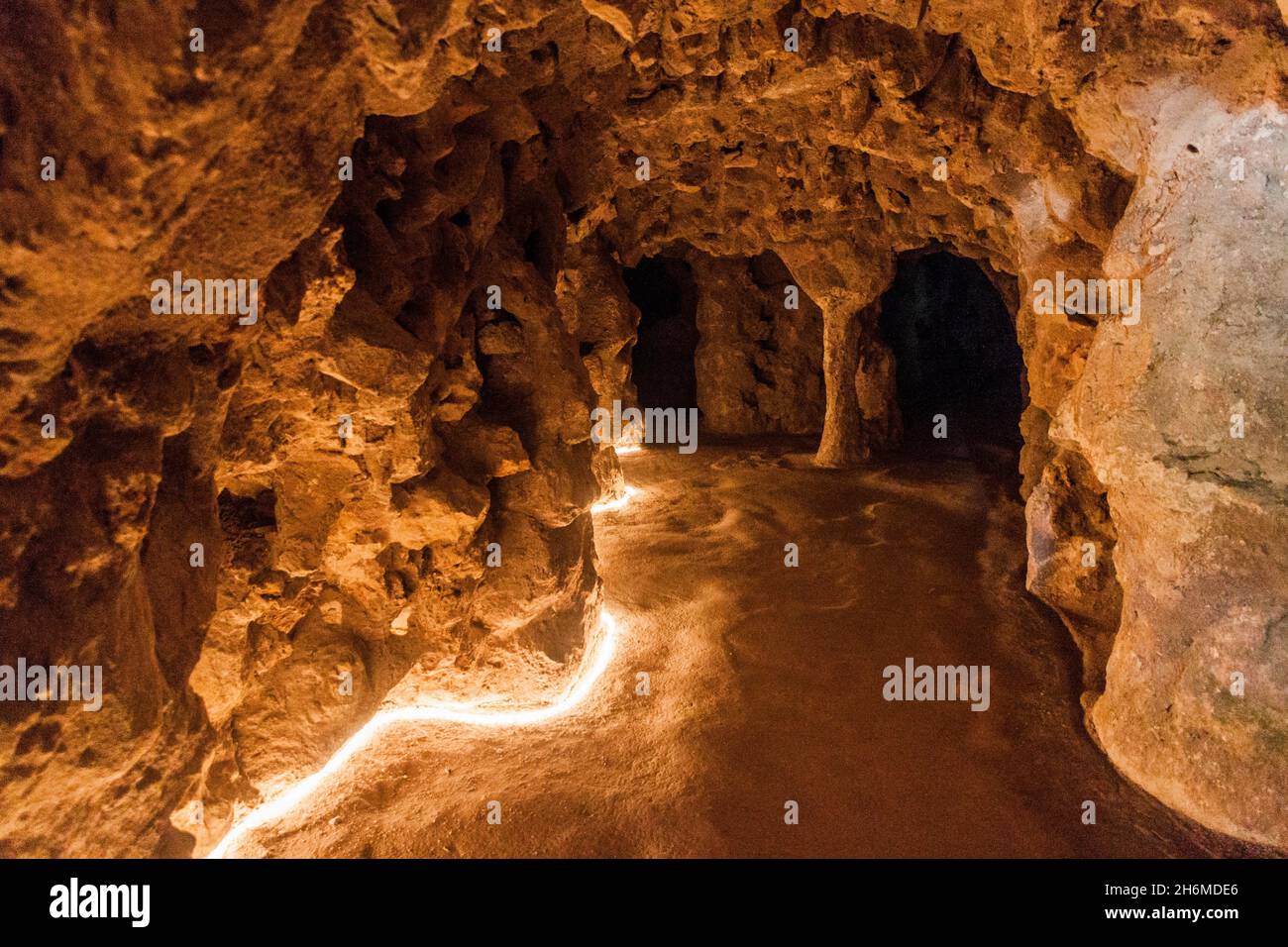 Underground cavern in Quinta da Regaleira complex in Sintra, Portugal ...