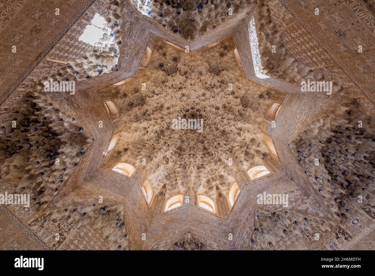 Cupola of the Hall of the Two Sisters Sala de Dos Hermanas at Nasrid