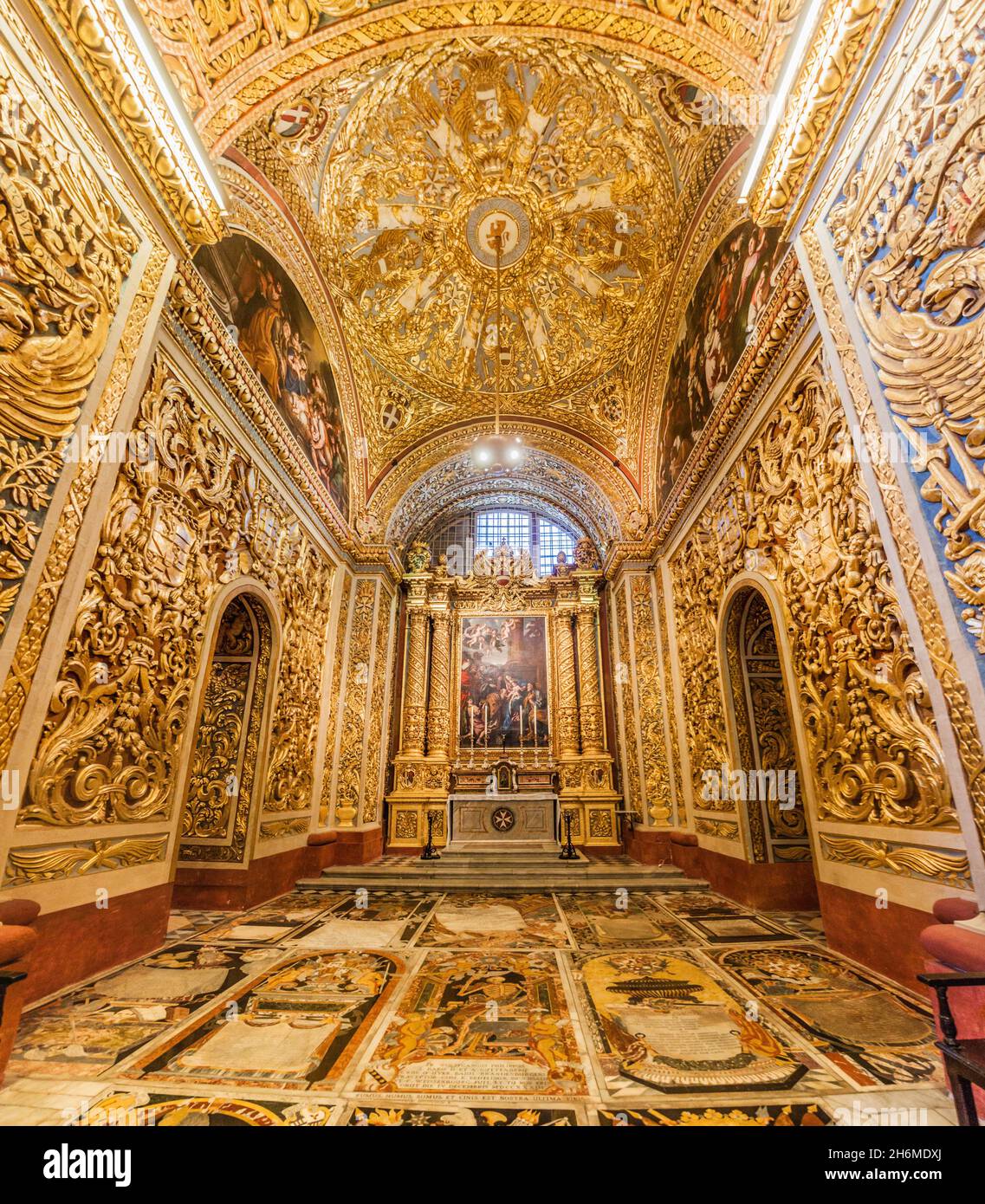 VALLETTA, MALTA - NOVEMBER 7, 2017: Interior of St John's Co-Cathedral in Valletta, Malta Stock Photo