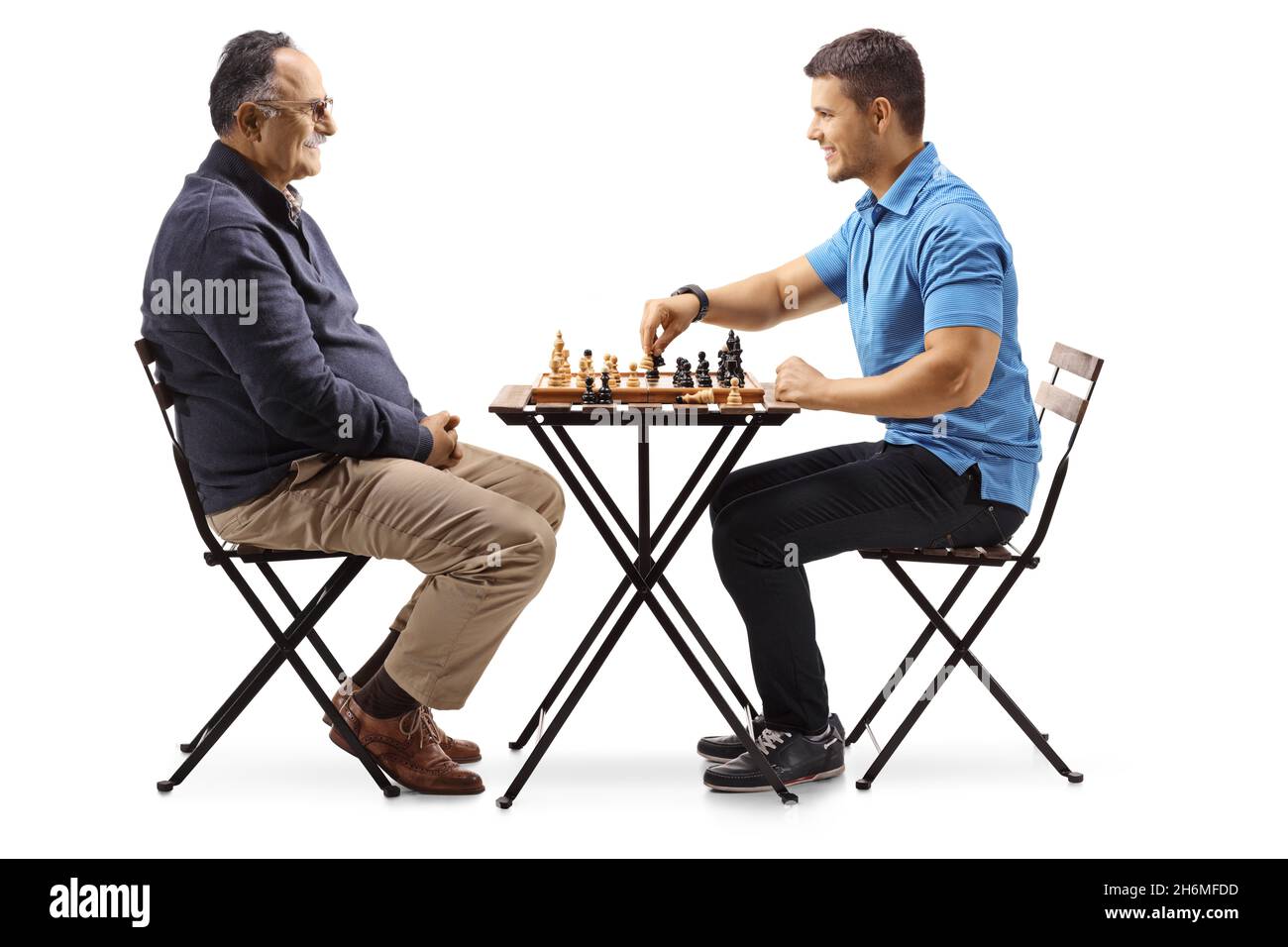 Chess Players. Two Men Play A Chess Stock Photo, Picture and Royalty Free  Image. Image 7563168.