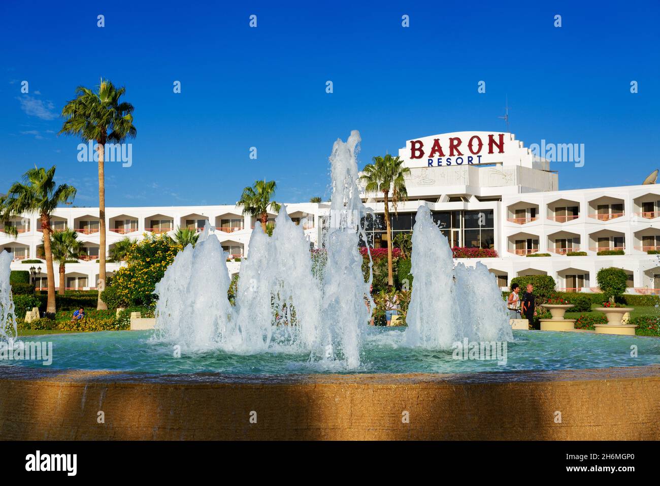 SHARM EL SHEIKH, EGYPT -  NOVEMBER 29: The tourists are on vacation at Baron resort luxury hotel on November 29, 2012 in Sharm el Sheikh, Egypt. Up to Stock Photo