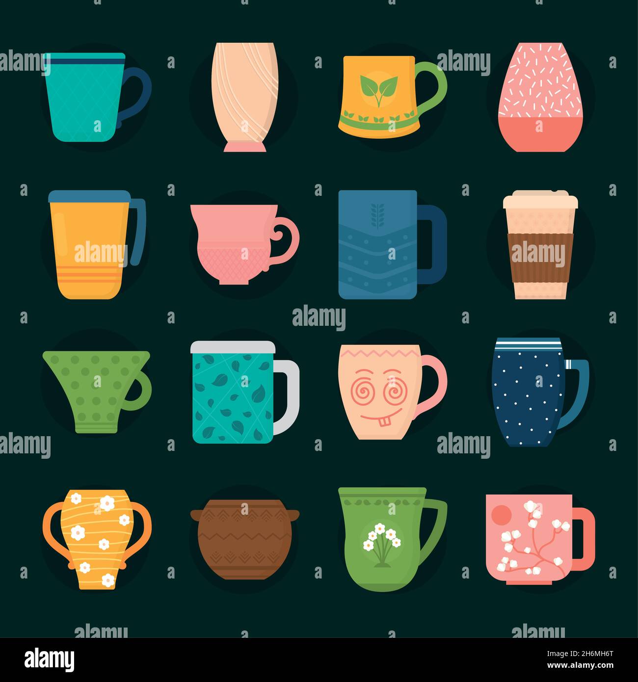 modern mugs icon set design Stock Vector Image & Art - Alamy