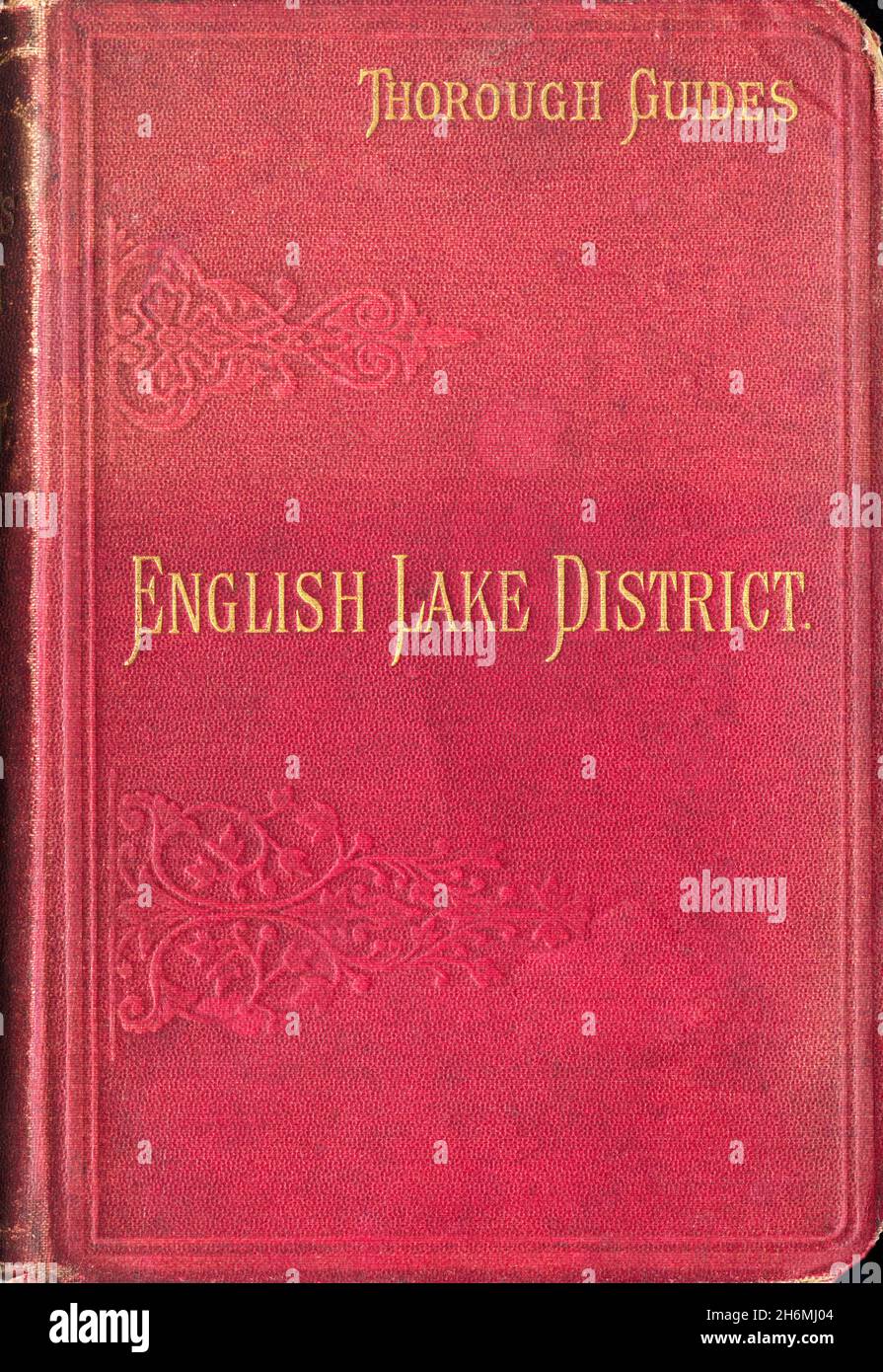 Front cover of a Baddeley's Thorough Guide to the English Lake District, published in 1889 Stock Photo