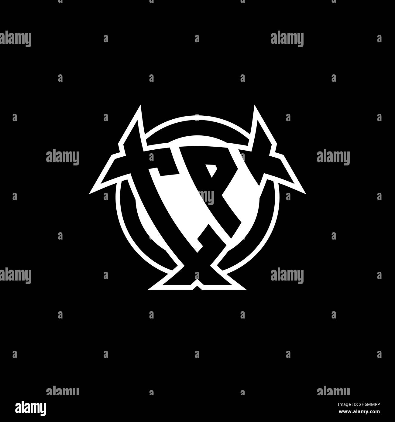 CP Monogram logo letter with triangle shield and circle shape style ...