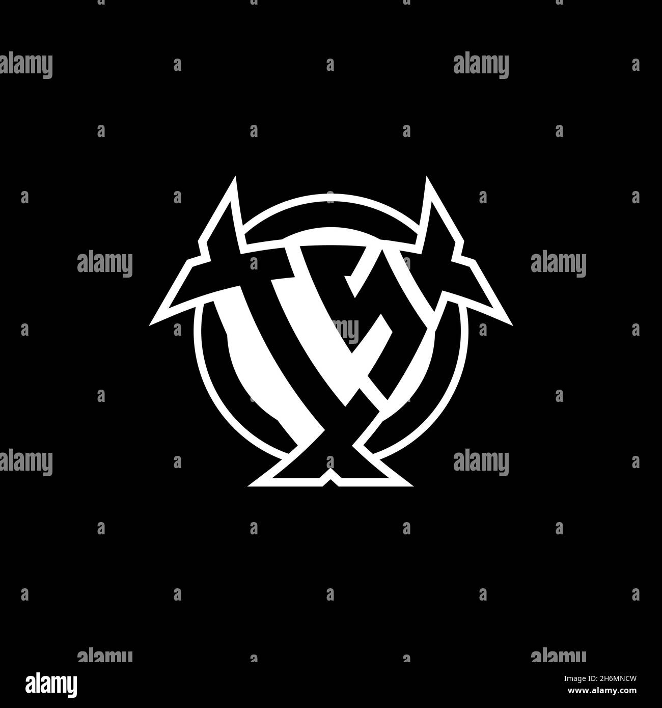 IS Monogram logo letter with triangle shield and circle shape style ...
