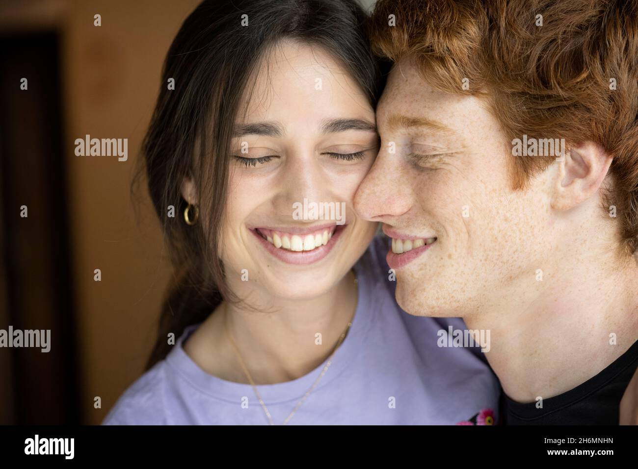 Portrait of smiling couple Stock Photo
