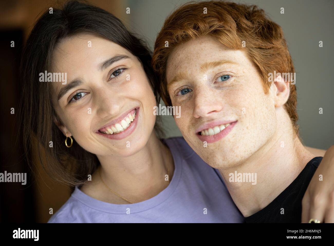 Portrait of smiling couple Stock Photo