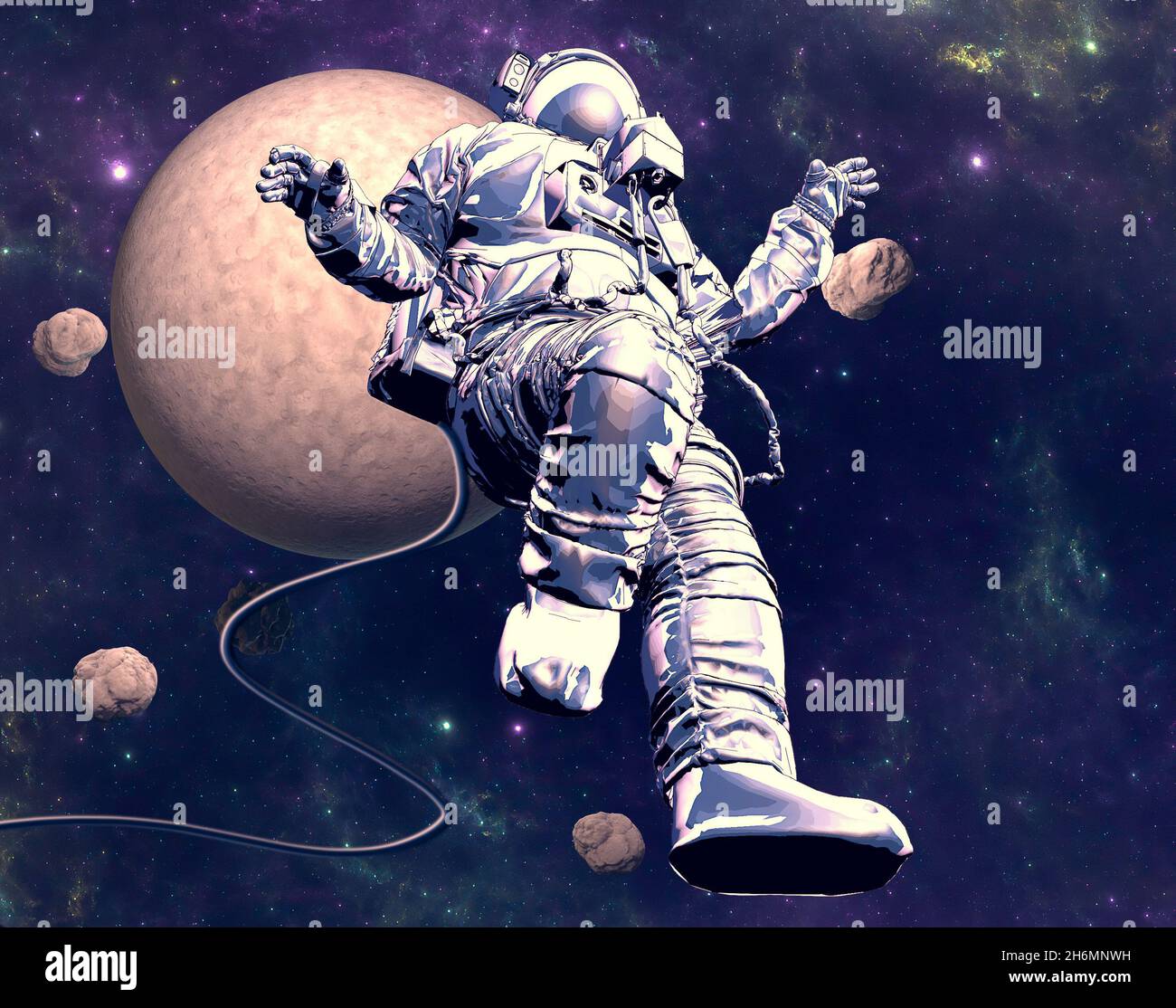 Astronaut floating in space hi-res stock photography and images - Alamy
