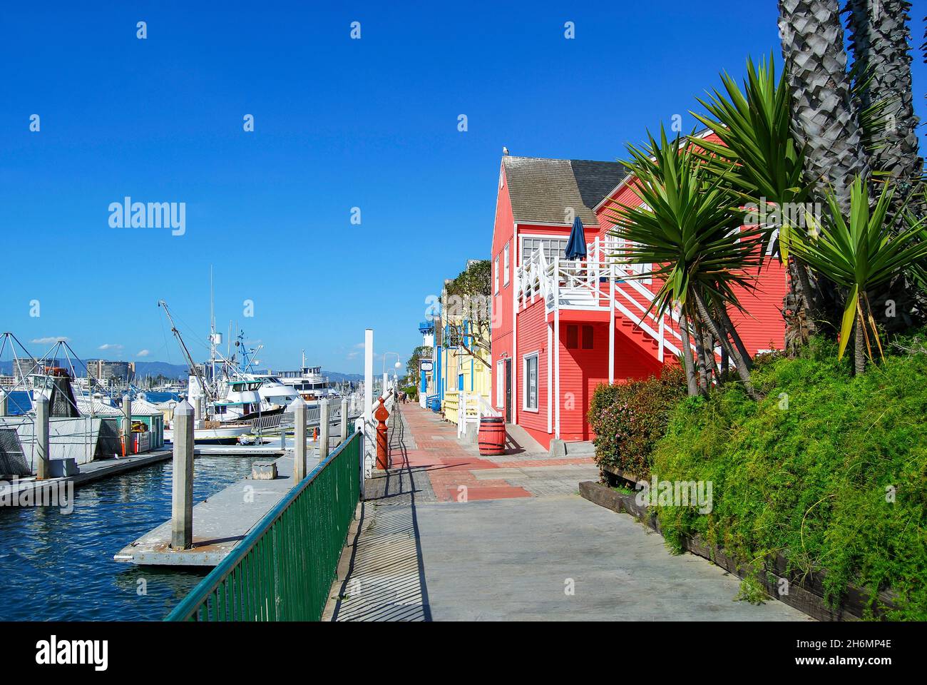 Colourful wooden houses, Fisherman's Village, Marina del Rey, Los