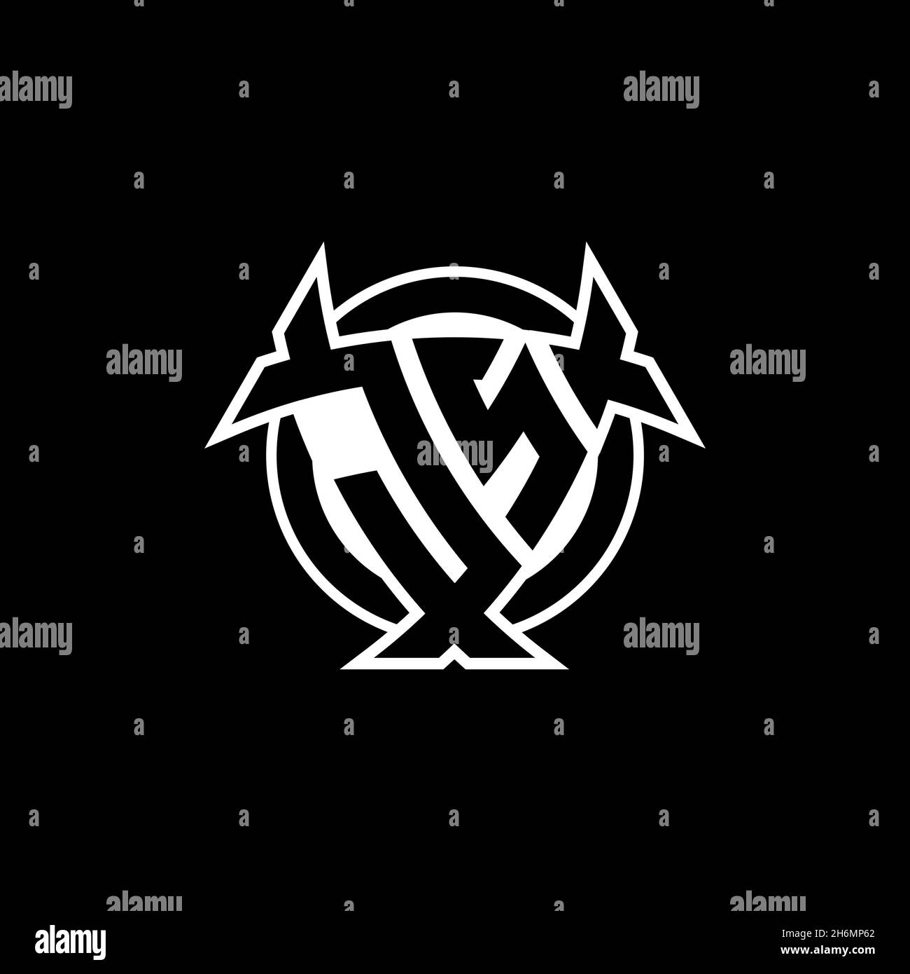 JS Monogram logo letter with triangle shield and circle shape style ...