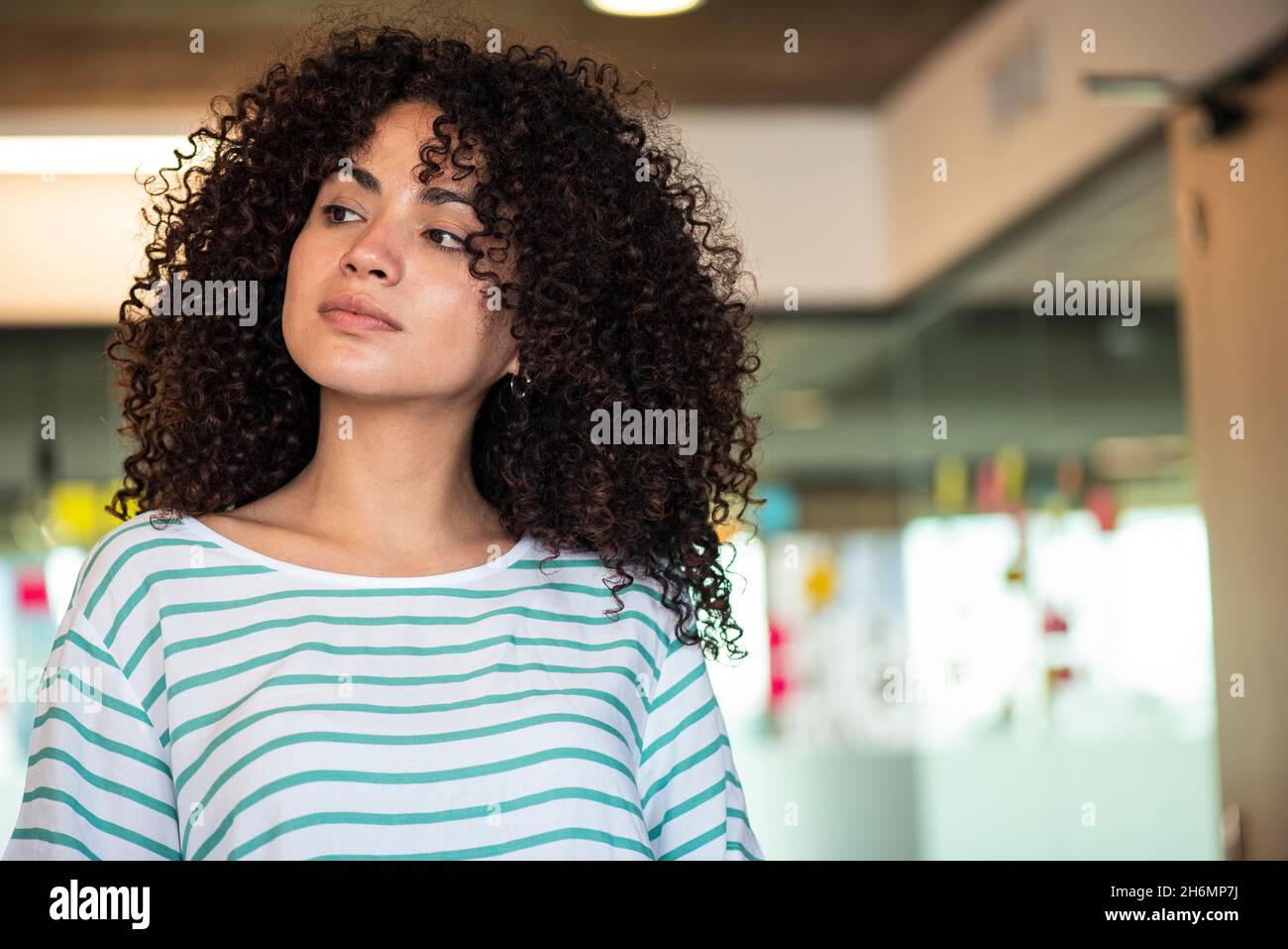 Close-up of beautiful businesswoman standing in office Stock Photo