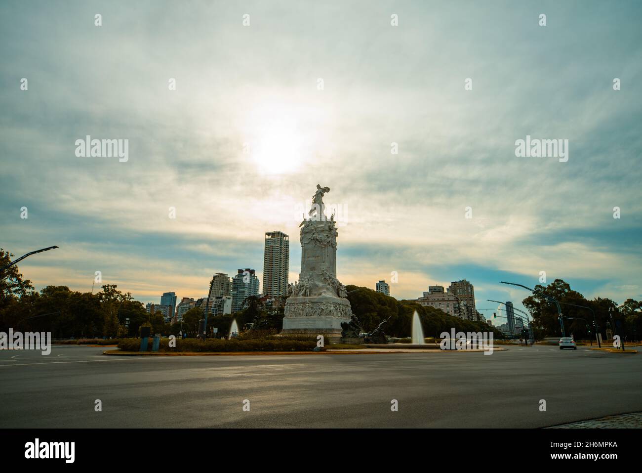 View of Monumento a La Carta Magna y las Cuatro Regiones Argentinas Stock Photo