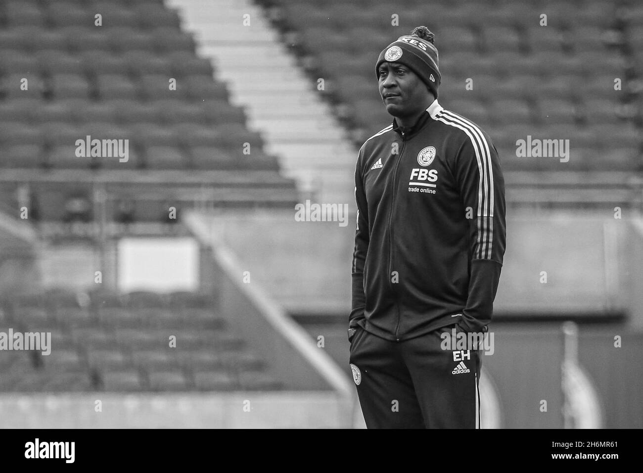 Brighton, UK. 01st Dec, 2019. The American Express Community S Emile Heskey (Leicester City coach) in the warm up during the Barclays FA Womens Super League game between Brighton & Hove Albion and Leicester City at The American Express Community Stadium. Jordan Colborne/SPP Credit: SPP Sport Press Photo. /Alamy Live News Stock Photo