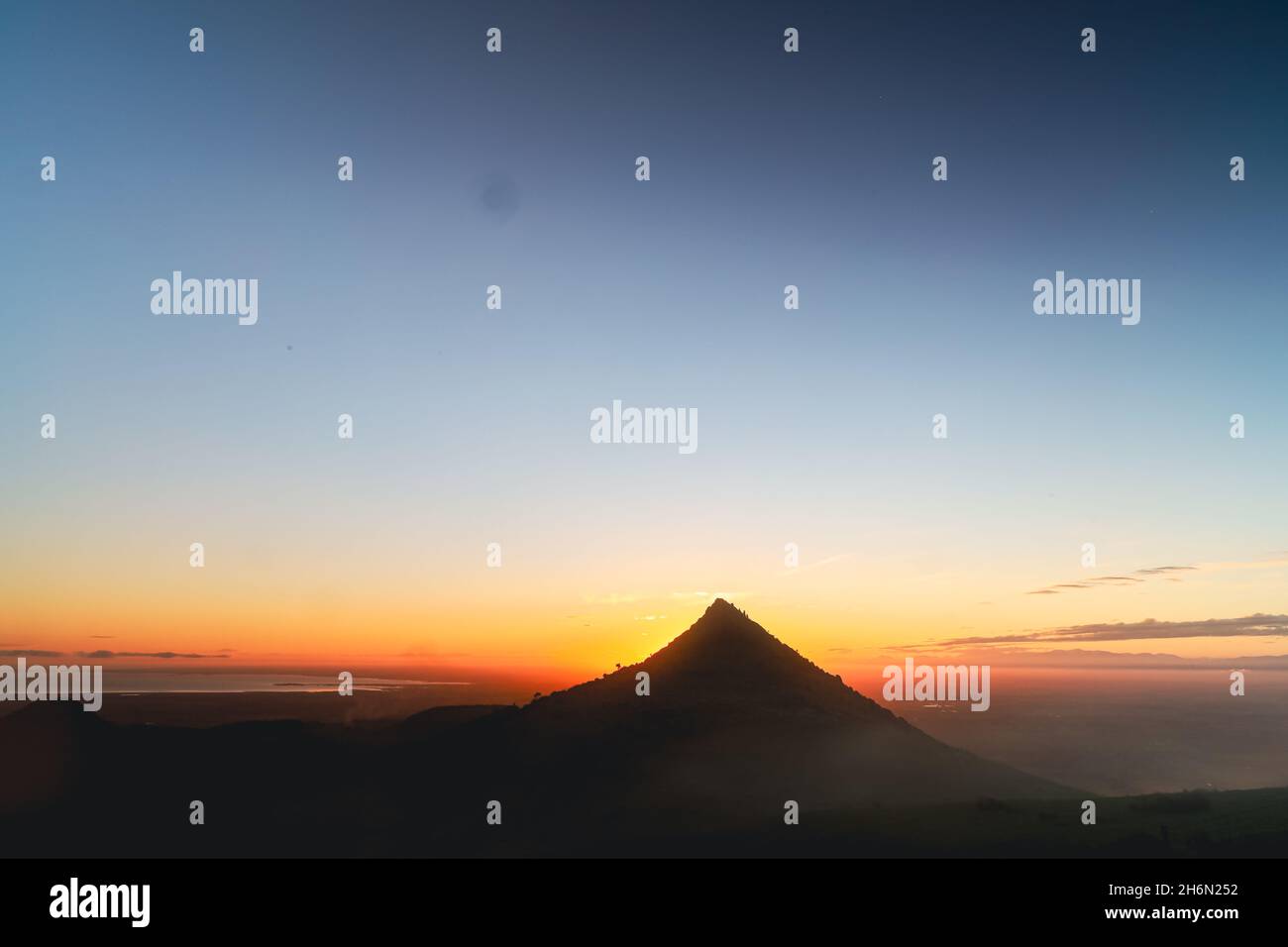 Mountain Peak Sunset Stock Photo