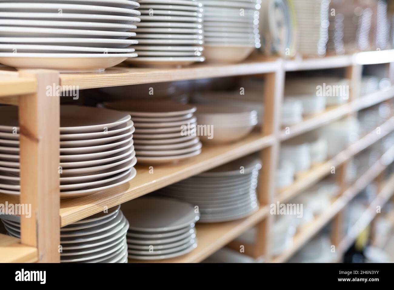 Store selling pastel color bowls, dishes Stock Photo - Alamy