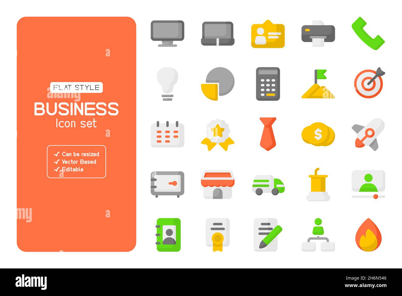 Set of Business icons with flat style and vector based. It can use for ...